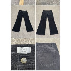 Ann Taylor Loft corduroy bootcut womens sz 6P high rise black stretch denim
